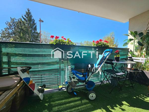 Appartement 3 pièces dans une résidence de standing avec jardin.