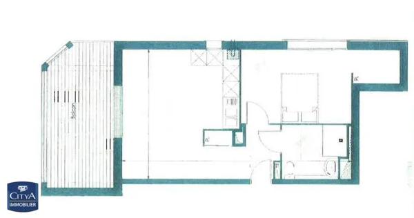 Appartement à louer 2 pièces 43.22m²