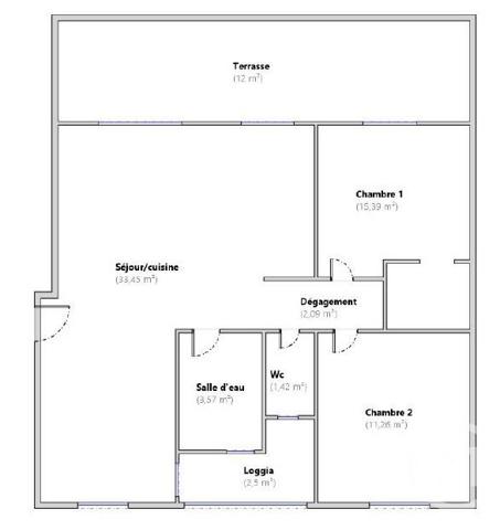 Appartement F3 à vendre  3 pièces - 67,18 m2 GRASSE - 06