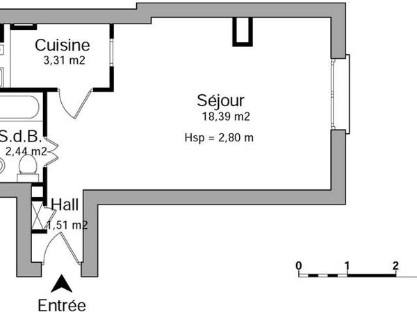 Location Studio 25.7 m² - 18 RUE SAINT GERVAIS Rouen 76000