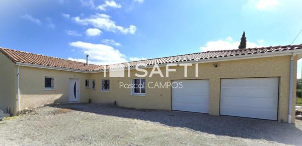 Maison 175m² plein pied de 2020 avec piscine, terrain 1645m²