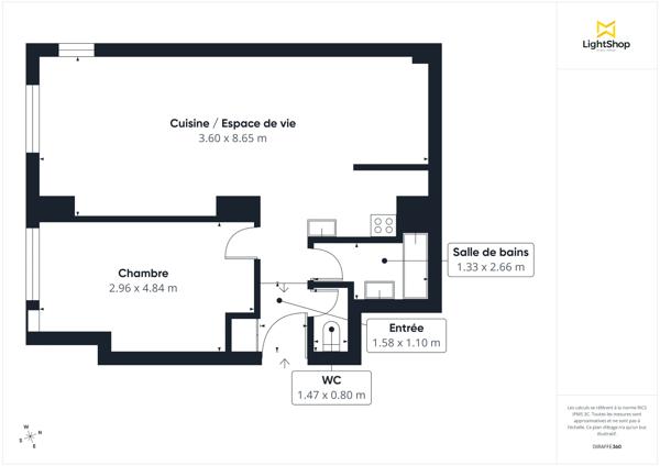 De beaux volumes dans un quartier animé ! Appartement 2 pièces de 52 m², avec cave - Rue des Messageries, Paris 10e