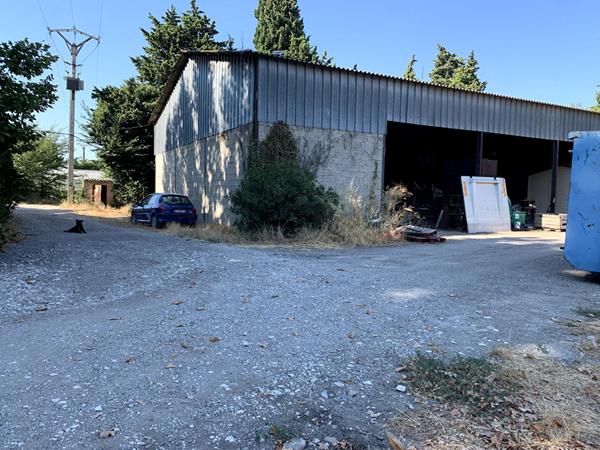 LE THOR - PROCHE ISLE SUR LA SORGUE - CAUMONT SUR DURANCE - TERRAIN AGRICOLE AVEC HANGAR DE 400 M²