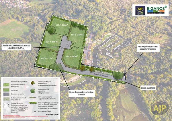 Vente terrain Biganos : 189 000 € - AJP ACTEA La Hume