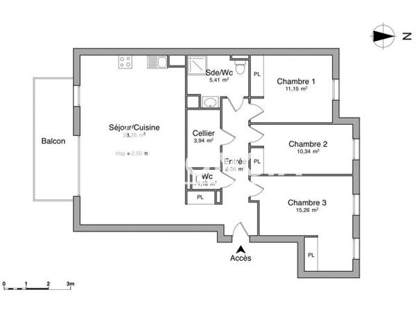 Location Appartement 4 pièces 93.6 m² - 80 ALLEE DE L'ENCLOS Gouesnou 29850