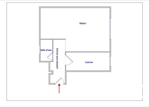 Studio 1 pièce de 26 m² à Paris (75016)