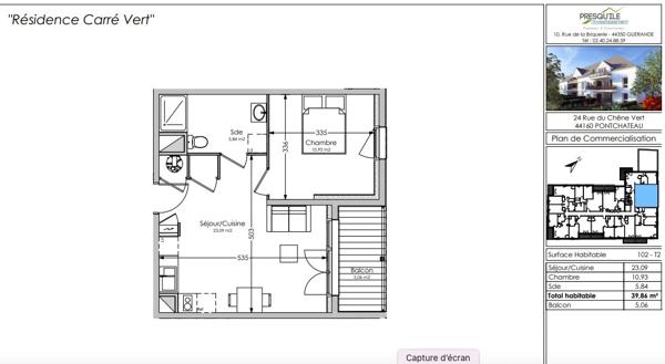 Appartement 2 pièces - 40 m²