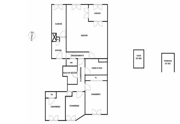 Appartement F5 à vendre  5 pièces - 111,01 m 2   LE CHESNAY  - 78