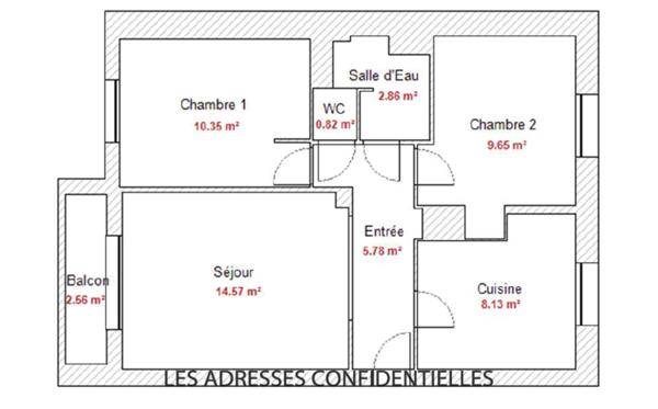 La Mulatière - Bel appartement avec vue exceptionnelle 52.16 m² - 3 pièces