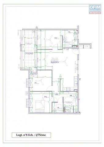 A VENDRE APPARTEMENT F4 DE 101.51 M2 AU CENTRE VILLE DE SAINT DENIS