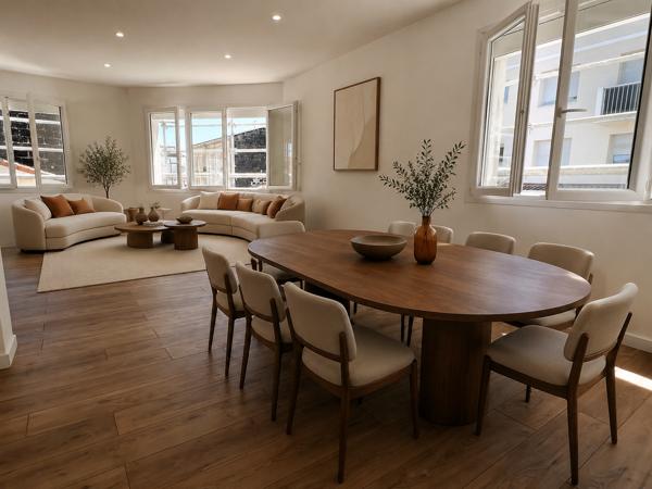 CHARTRONS-BASSENS A FLOT GRAND T5 DE 118.64M² renovation a neuf avec climatisation ET TERRASSE DE 62M²
