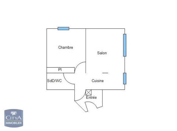 Appartement à louer 2 pièces 41.03m²