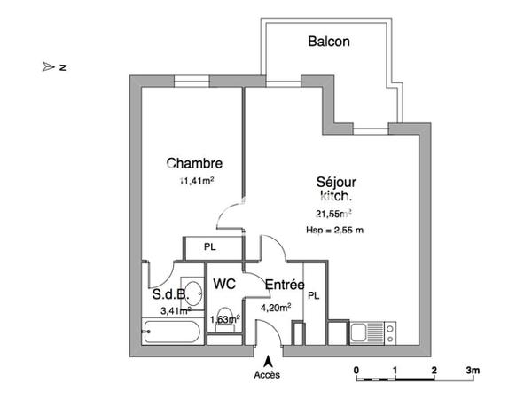 Location Appartement 2 pièces 42.2 m² - 29 ET 31 AVENUE PAUL PAINLEVE Bergerac 24100