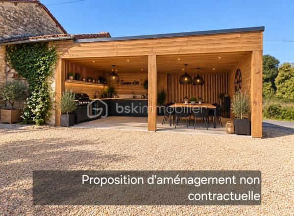 En quête de tranquillité sans renoncer à la proximité des commodités ? 
Laissez-vous séduire par cette belle maison de campagne offrant de beaux volumes et un potentiel d'aménagement exceptionnel. 
Située dans un environnement calme et verdoyant, à seulement 8 min de Sauzé-Entre-Bois, 14 min de Chef-Boutonne et 14 min de l'accès N10 (axe Poitiers / Bordeaux).

Agencement intérieur :
Le rez-de-chaussée s'ouvre sur une entrée menant à une cuisine, un salon chaleureux et une salle à manger agrémentée d'une cheminée ouverte. 

Un fort potentiel de rénovation : possibilité de créer une immense pièce de vie traversante et lumineuse de plus de 60 m².

Rez-de-chaussée : Entrée, cuisine, salon, salle à manger (cheminée), salle d'eau rénovée avec douche à l'italienne, WC séparé et local chaufferie/buanderie.

1er étage : Un palier desservant 4 belles chambres lumineuses (environ 14 m² chacune). 
Possibilité d'en transformer une en seconde salle d'eau avec WC (suite parentale ou espace famille).

Combles : Un grand grenier propre, totalement aménageable selon vos besoins (espace télétravail, salle de jeux).

Dépendances & Extérieurs : Côté jardin, vous bénéficiez d'un grand terrain situé juste en face de la maison, idéal pour aménager un potager et ou accueillir des animaux (chevaux, moutons, volailles...).
Garage, atelier bricolage, cave, débarras et préau pouvant être réhabiliter par exemple en un espace convivial (cuisine d'été, pergola).

Ramassage et transports scolaires accessibles à deux pas de la maison.

Côté technique & Équipements : 
Toiture en très bon état, isolation des combles 
Menuiseries : Fenêtres PVC double vitrage avec volets roulants 
Chauffage fioul (radiateurs à robinets thermostatiques) + Ballon 200 L
Ventilation VMC hygroréglable installée 
Assainissement : non conforme (prévoir mise aux normes)

Un bien idéal pour une famille, un projet de résidence secondaire ou une installation en télétravail au vert. 

Contactez-moi par message ou téléphone pour organiser une visite et découvrir tout son potentiel.