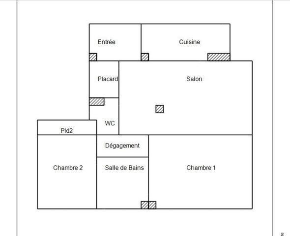 Appartement 3 pièces Paris 19ème