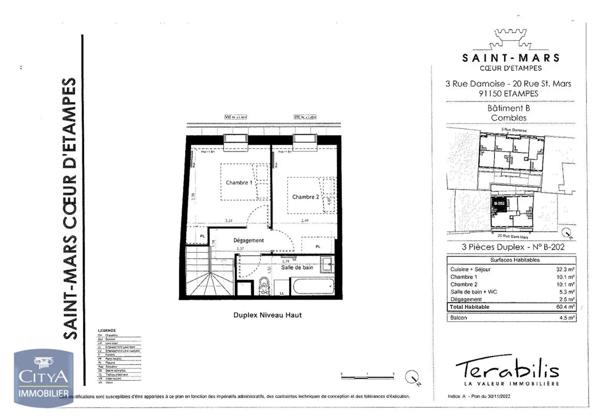 Appartement à louer 3 pièces 60.4m²