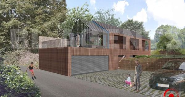 Nouveau, à 5min de Magny, beau terrain à bâtir de 553m² avec projet accordé d'une maison de 198m²