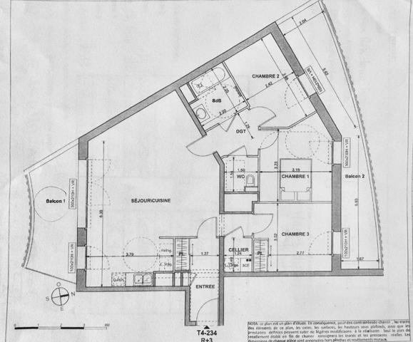 Appartement T4 CLERMONT-FERRAND quartier République / CHU Estaing, avec terrasses, cave et deux stationnements