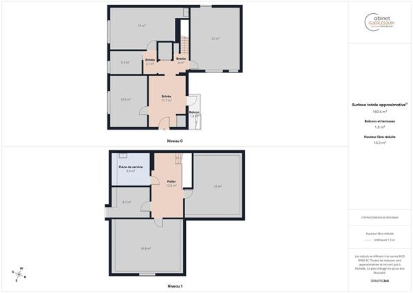 Vente appartement 4 pièce(s) 136 m²