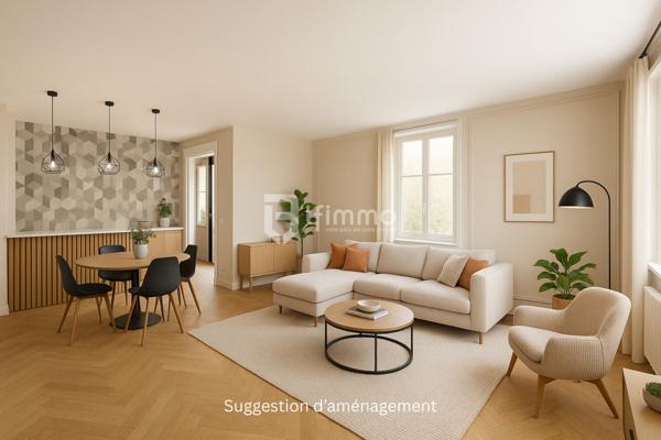 Sous compromis : Rez de jardin rénové dans une maison de Maître