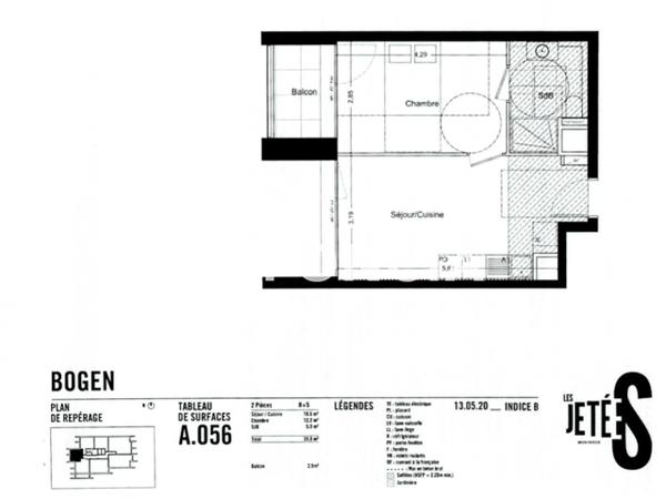 Location Appartement 2 pièces 35.8 m² - 7 ALLEE DES MARRONNIERS Huningue 68330