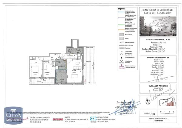Appartement à louer 3 pièces 72.7m² Gentilly (94250)