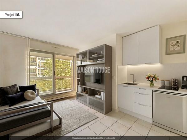 Boulogne M° Jean-Jaurès - Rare - Studio avec beau balcon sur jardin