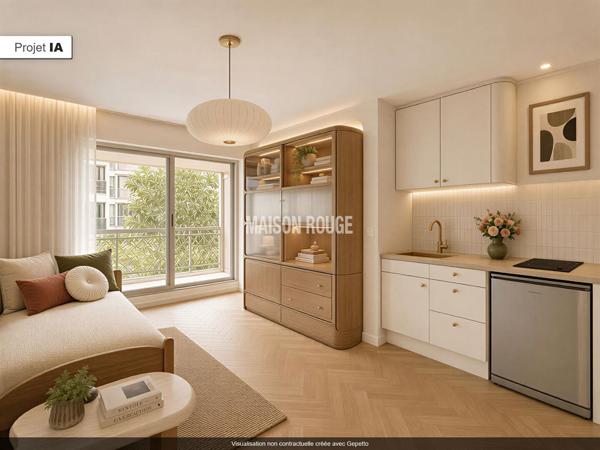 Boulogne M° Jean-Jaurès - Rare - Studio avec beau balcon sur jardin