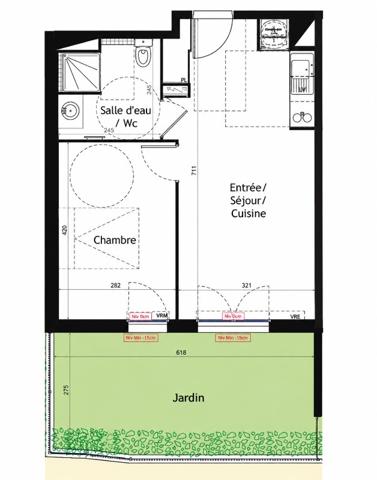 Appartement Mèze 40.5 m²