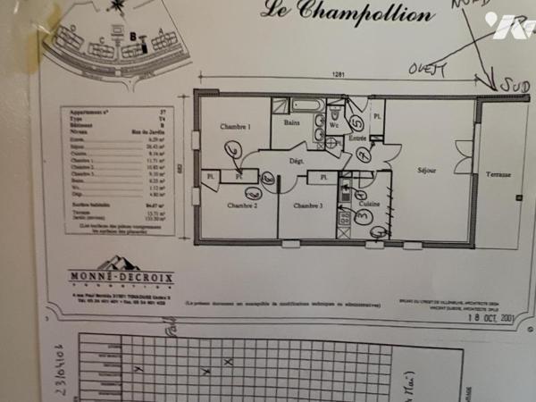 Appartement T4 avec jardin, garage - piscine