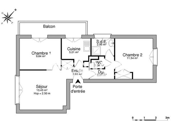 Location Appartement 3 pièces 49.1 m² - 517 AVENUE DE L'ELISA Toulon 83100