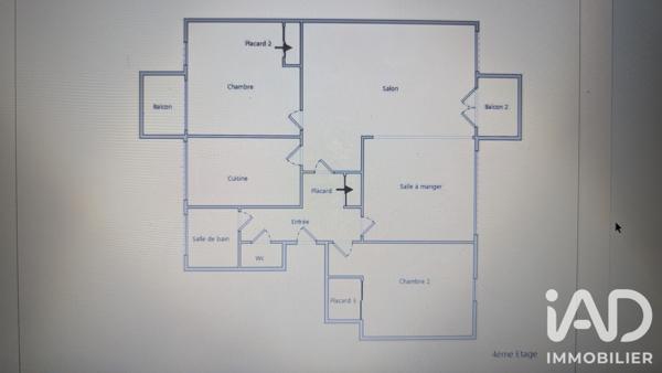 Appartement à vendre 4 pièces 62 m² Reims