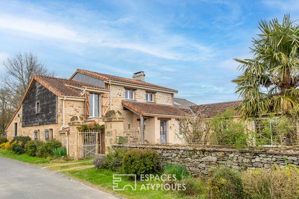Fermette rénovée avec piscine