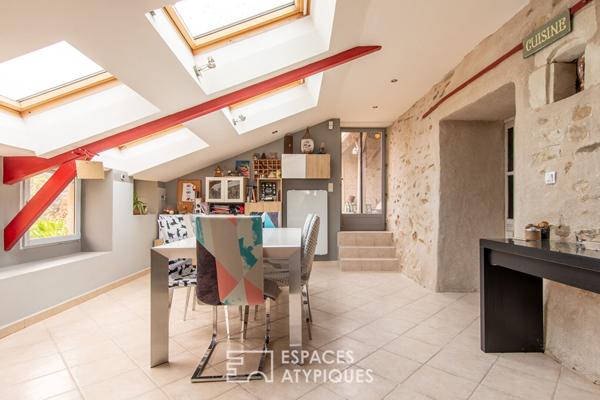 Fermette rénovée avec piscine