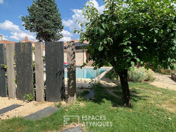 Fermette rénovée avec piscine