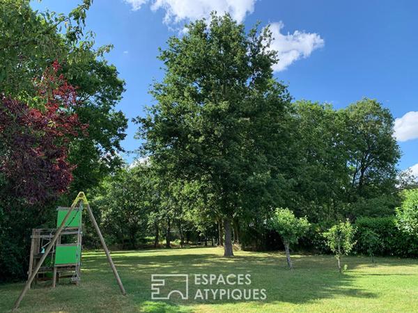 Fermette rénovée avec piscine