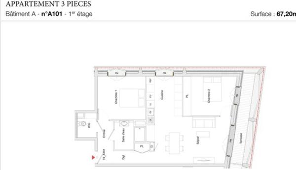 Magnifique appartement T3 - SAINT MARTIN DU TOUCH