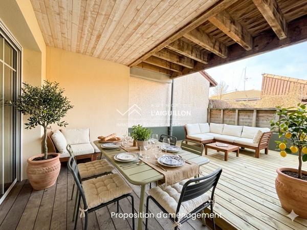 Apt. 3 pièces RdC, terrasse et parking