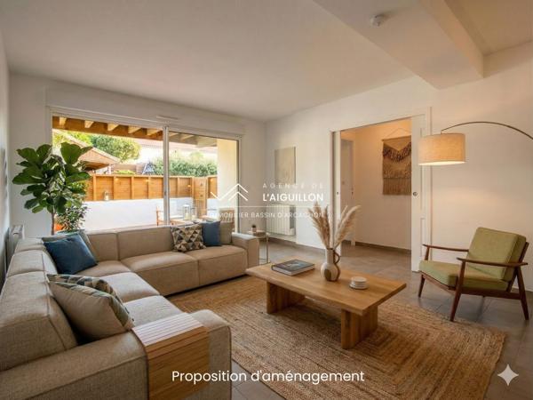 Apt. 3 pièces RdC, terrasse et parking