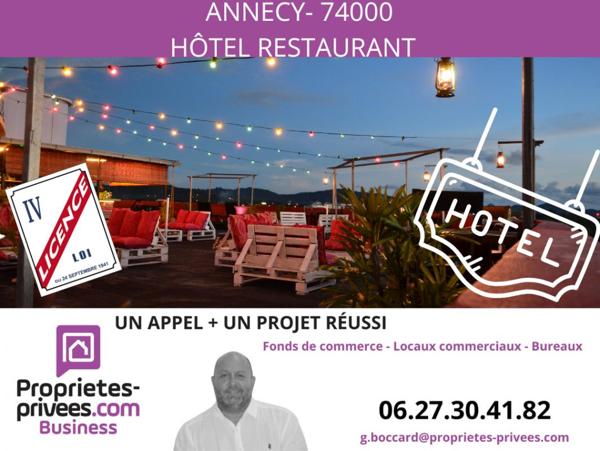 Secteur Annecy -  Hôtel Restaurant 900 m² sur 3.000m² de terrain