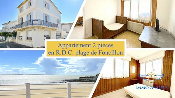 Appartement 2 pièces en rez-de-chaussée plage Foncillon