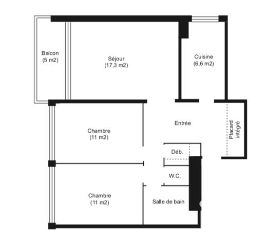 Appartement à vendre 3 pièces 63 m² Fontenay-aux-Roses