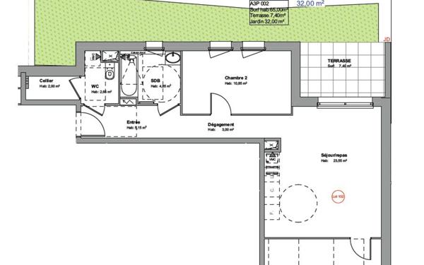 Appartement à vendre    3 pièces • 65 m2    La Baule-Escoublac