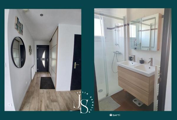 Maison de plain-pied sur sous-sol semi-enterré, refaite à neuf