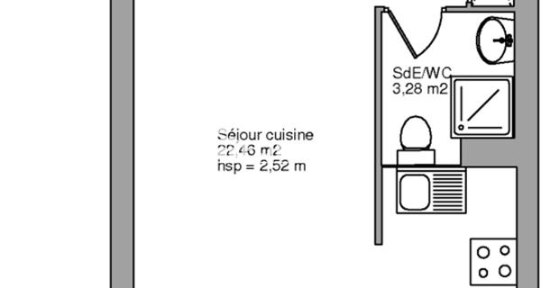 Location Studio 25.74 m² - Perpignan 66000