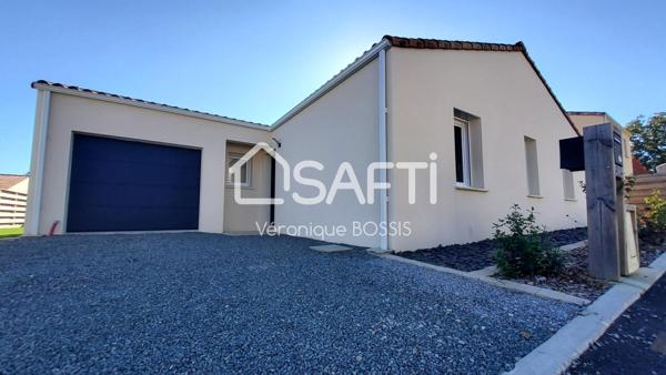 Plain-pied neuf 86m2, accessible PMR, garage,  jardin