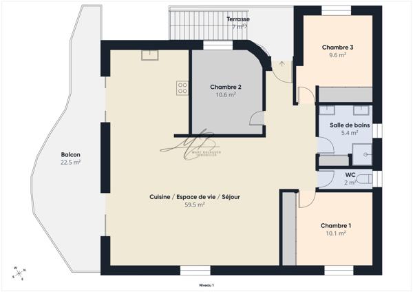BANDOL – Villa familiale de 153 m² avec 3 chambres, appartement T2 indépendant et grand garage