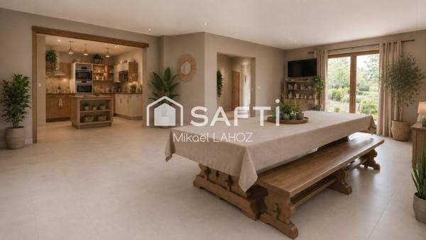 Maison familiale T5-138 m², Terrain 1100 m²