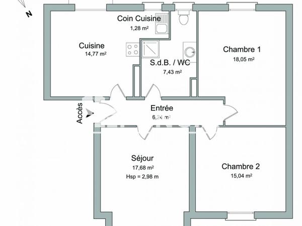 Location Appartement 3 pièces 80.49 m² - 12 RUE DU MOULIN Thionville 57100