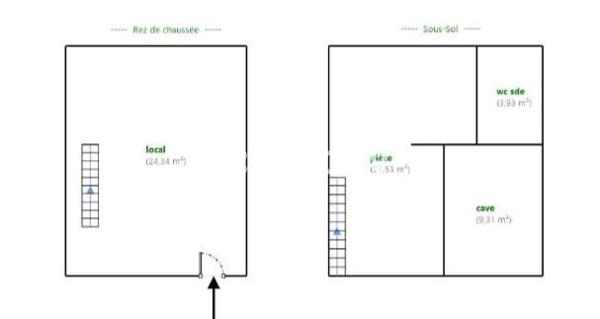 Local Commercial 2 pièces - 59 m² Exclusivité